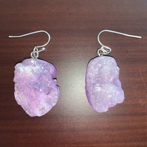 Light Purple Stone Earrings